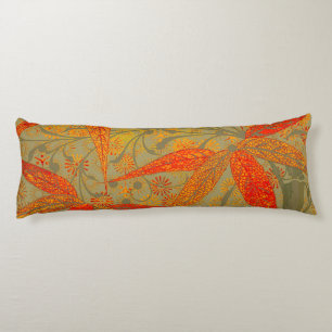 Coussins Longs Art en bambou terrestre Vintage Imprimer orange