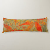 Coussins Longs Art en bambou terrestre Vintage Imprimer orange (Devant)