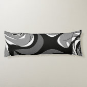 Coussins Longs Art en forme noir et blanc (Dos)