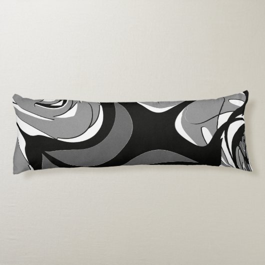 Coussins Longs Art en forme noir et blanc (Dos)