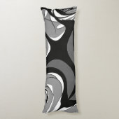 Coussins Longs Art en forme noir et blanc (Dos (Vertical))