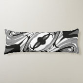 Coussins Longs Art en forme noir et blanc (Devant)