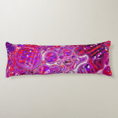 Coussins Longs Art fluide rouge et violet (Dos)