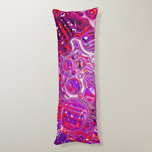 Coussins Longs Art fluide rouge et violet (Dos (Vertical))