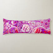 Coussins Longs Art fluide rouge et violet (Devant)