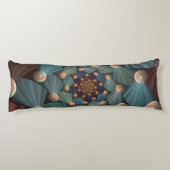 Coussins Longs Art Fractal Moderne Avec Profondeur Brown Ardoise (Dos)