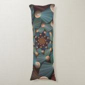 Coussins Longs Art Fractal Moderne Avec Profondeur Brown Ardoise (Devant (Vertical))