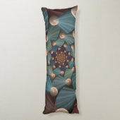 Coussins Longs Art Fractal Moderne Avec Profondeur Brown Ardoise (Dos (Vertical))