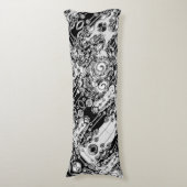 Coussins Longs Art Géométrique Noir Et Blanc 3 (Devant (Vertical))