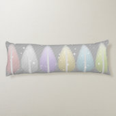 Coussins Longs Art moderne d'hiver en pastel coloré d'arbres (Dos)