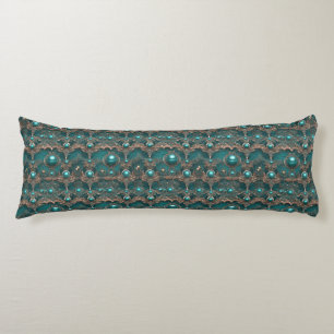Coussins Longs Art nouveau, antique, turquoise, perle, baroque, c