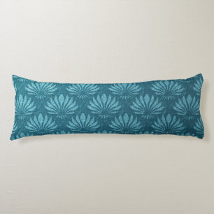 Coussins Longs Art Nouveau,Turquoise,métallique,art déco, motif d