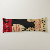 Coussins Longs Art Nouveau vintage, Ce Soir Conversation Noir Cha (Dos)