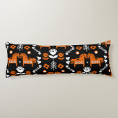 Coussins Longs Art populaire de cheval scandinave (Dos)