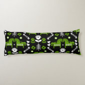 Coussins Longs Art populaire de cheval scandinave (Dos)