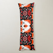 Coussins Longs Art populaire de renard scandinave (Dos (Vertical))