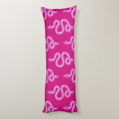 Coussins Longs Art populaire texturé grunge sorcière serpent rose (Dos (Vertical))