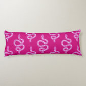 Coussins Longs Art populaire texturé grunge sorcière serpent rose (Dos)