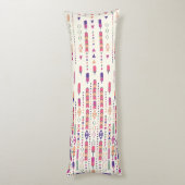 Coussins Longs Art Populaire Tribal En Motif Structuré (Dos (Vertical))