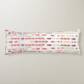 Coussins Longs Art Populaire Tribal En Motif Structuré (Devant)