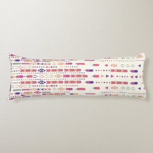 Coussins Longs Art Populaire Tribal En Motif Structuré