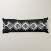 Coussins Longs Art tribal noir et blanc (Dos)