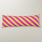 Coussins Longs Artdeco rose Jaune Artdeco Arc-en-ciel rayures (Dos)