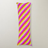 Coussins Longs Artdeco rose Jaune Artdeco Arc-en-ciel rayures (Devant (Vertical))