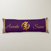 Coussins Longs Asante Sana "Gye Nyame" Deep Purple Adinkra Achemp (Dos)