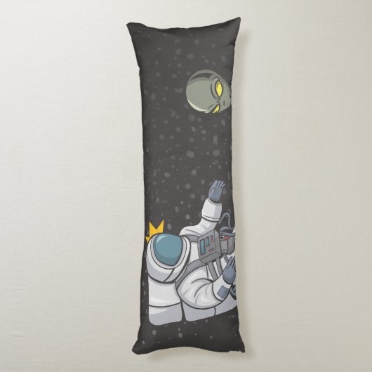 Coussins Longs Astronaute et alien (Dos (Vertical))