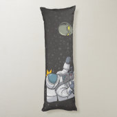 Coussins Longs Astronaute et extraterrestre (Dos (Vertical))