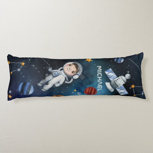 Coussins Longs Astronomie d'astronaute spatiale personnalisée (Dos)