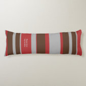 Coussins Longs Asymmetric Stripes Horizontal Lines Gray Red Brown (Devant)