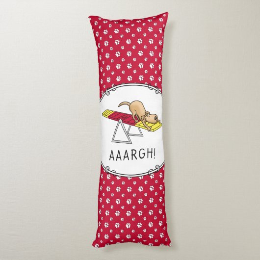 Coussins Longs AUJOURD'HUI ! Drôle effrayé chien agilité teeter (Dos (Vertical))
