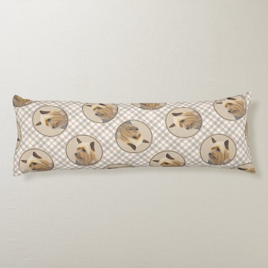 Coussins Longs Australian Silky Terrier Peinture Original Chien A (Dos)