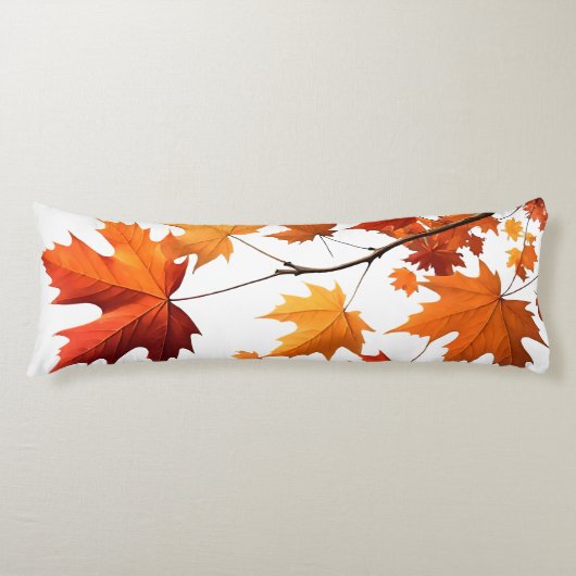 Coussins Longs Authumn leaves body pillow orange (Devant)