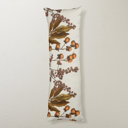 Coussins Longs Automne Automne Aquarelle Feuilles de feuillage (Dos (Vertical))