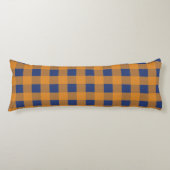 Coussins Longs Automne Automne Orange Bleu Plaid Motif (Devant)