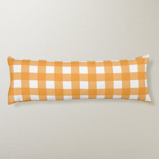Coussins Longs Automne Automne Orange Plaid Motif (Dos)