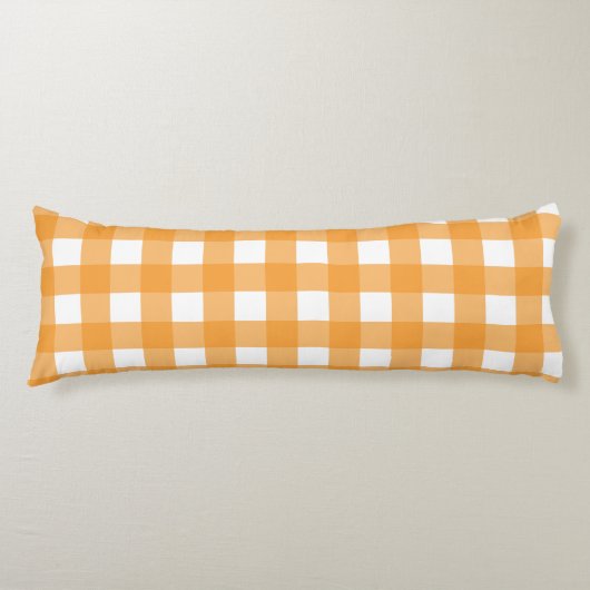 Coussins Longs Automne Automne Orange Plaid Motif (Devant)