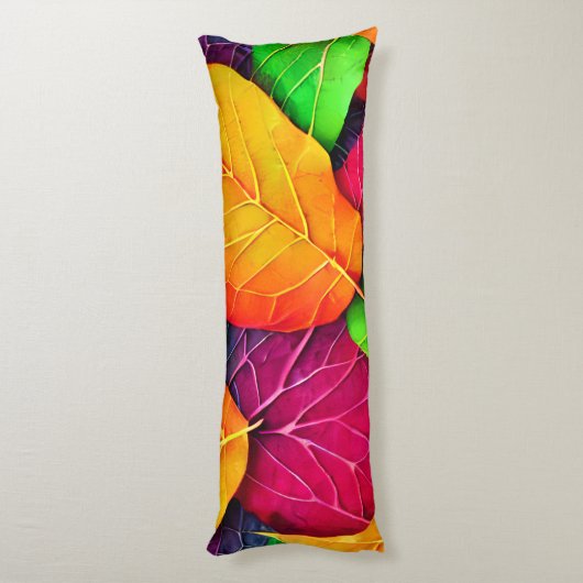 Coussins Longs Automne Feuilles Motif (Dos (Vertical))