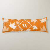 Coussins Longs Automne Feuilles Motif Monogramme (Dos)