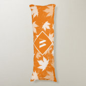Coussins Longs Automne Feuilles Motif Monogramme (Devant (Vertical))
