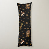 Coussins Longs Automne Forêt Animaux Feuilles Automne Décor Autom (Dos (Vertical))