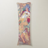 Coussins Longs Automne (Quatre Saisons), Alphonse Mucha (Devant (Vertical))