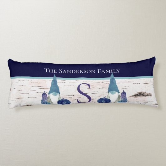 Coussins Longs Automne Rustique Automne Gnome Marine Dusty Blue c (Dos)