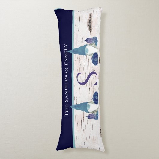 Coussins Longs Automne Rustique Automne Gnome Marine Dusty Blue c (Devant (Vertical))