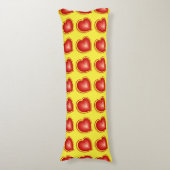 Coussins Longs Avec beaucoup d'amour Rouge Jaune Motif de Coeurs  (Devant (Vertical))