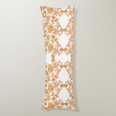 Coussins Longs avec fond d'écran orange et blanc élégant (Devant (Vertical))