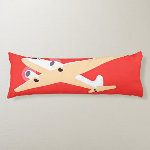 Coussins Longs Avion en vol vintage WPA coloré